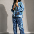 Denim Brocade Patchwork Short Jacket