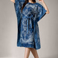 Denim Brocade Ropes & Chains Design Dress