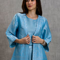 Brocade Horse Pattern Blue Jacket