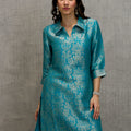 Brocade Tapestry Design Teal Kurta