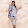 French Patterned Peach Brocade Co-Ord Set