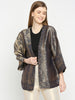 Black Brocade Roman Jacket