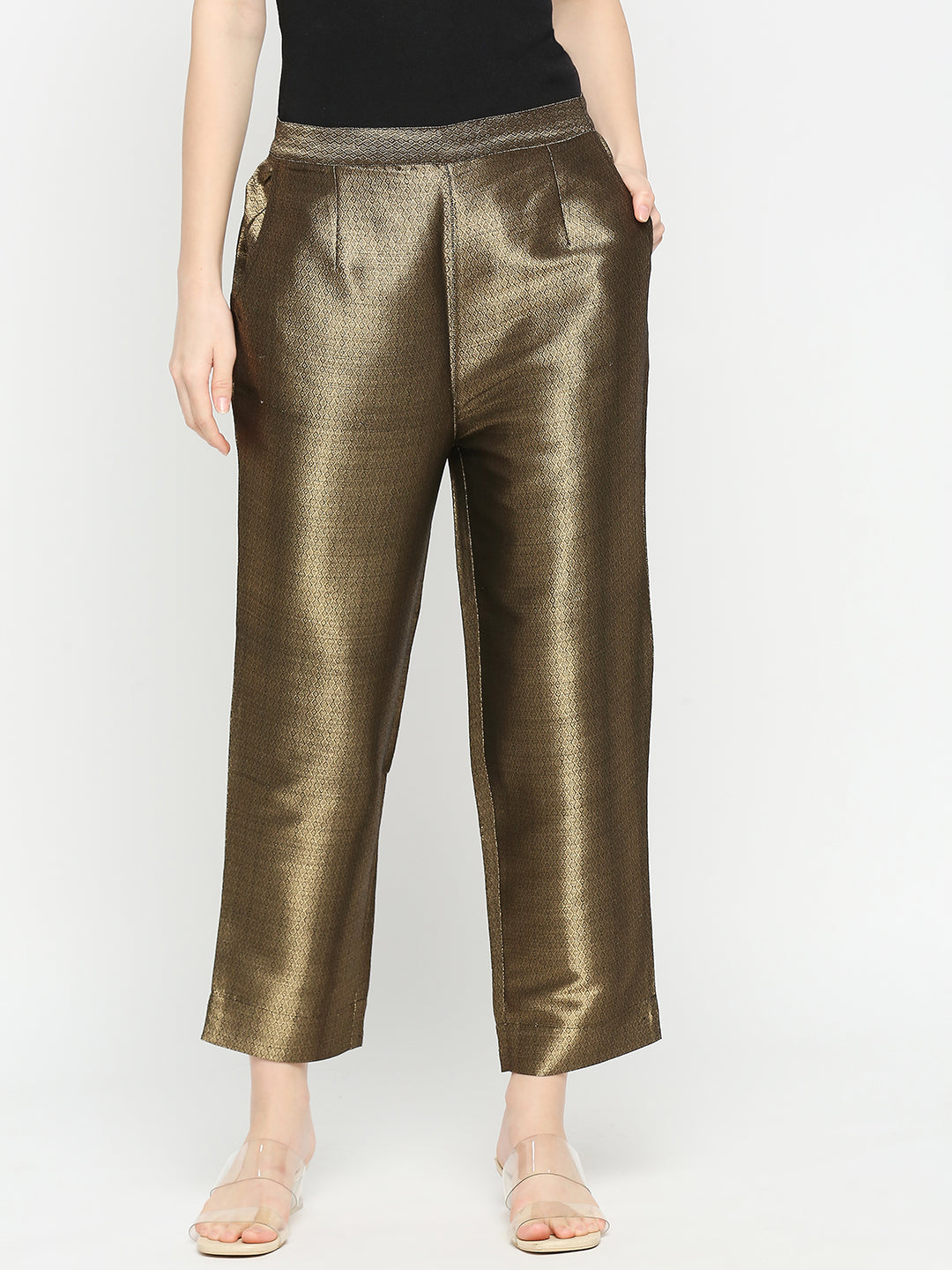 Black Diamond Dobby Gold Design Brocade Pant