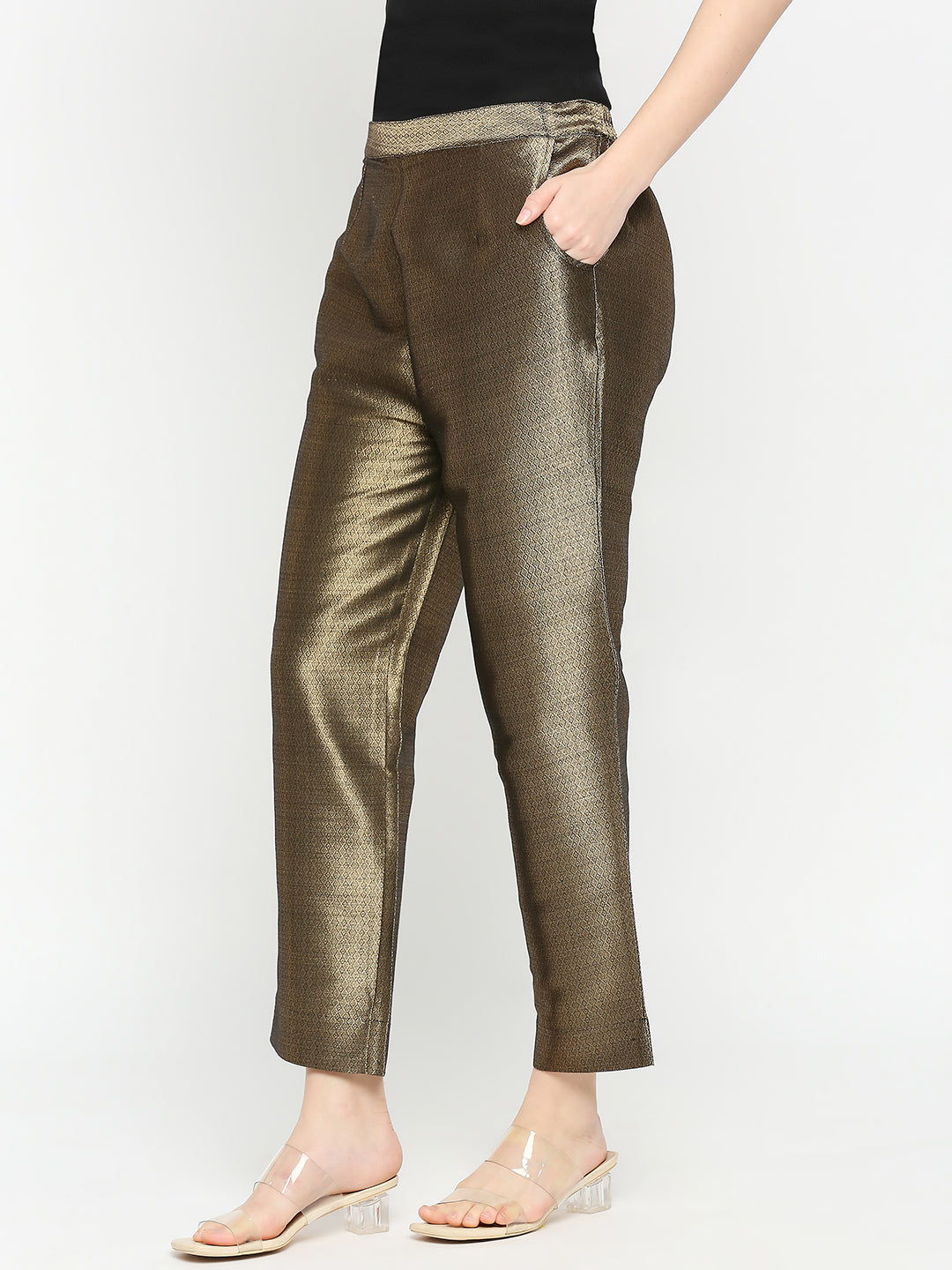 Black Diamond Dobby Gold Design Brocade Pant