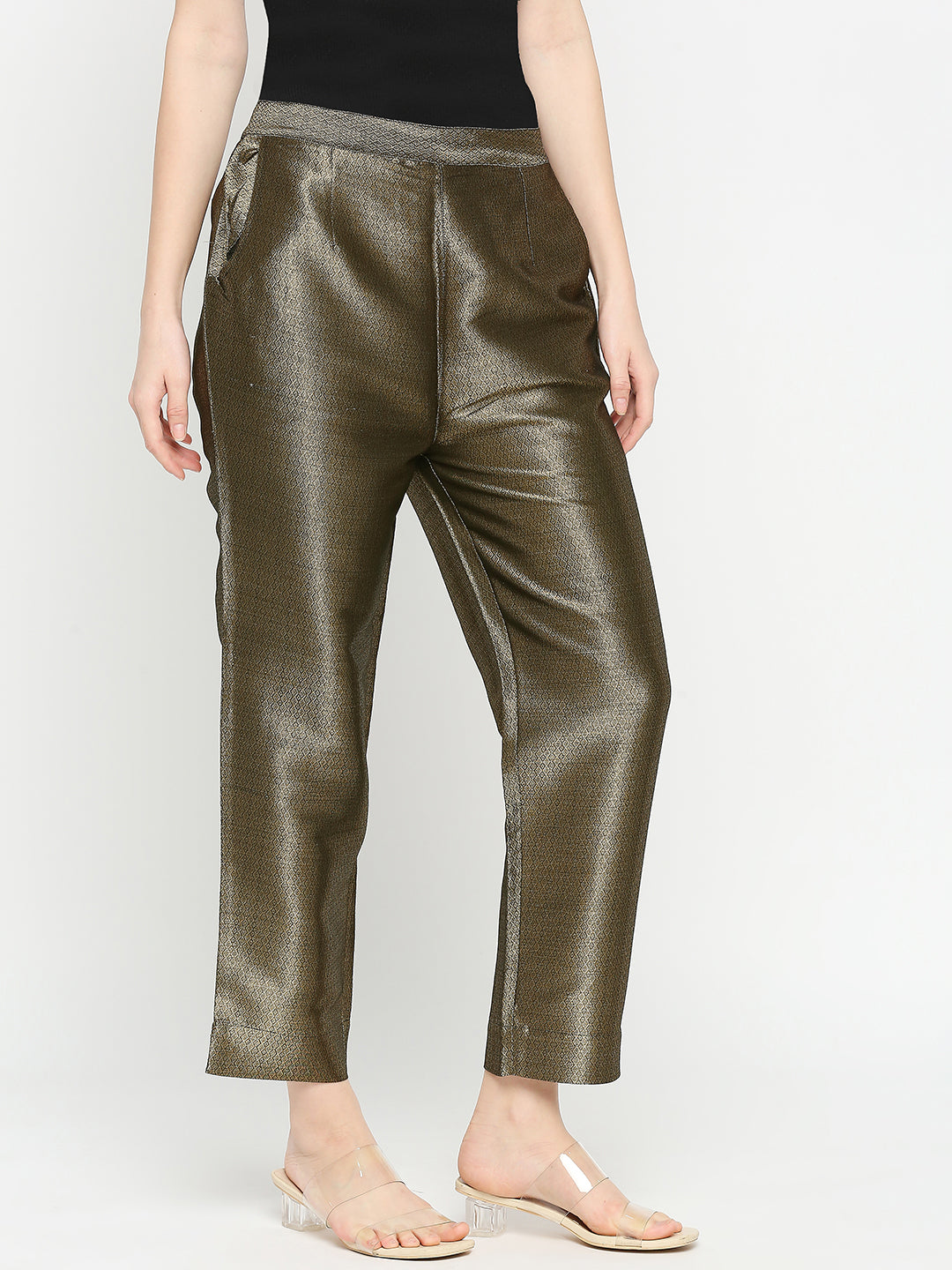 Black Diamond Dobby Gold Design Brocade Pant