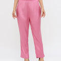 Plain Pink Viscose Pant