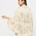 Brocade French Pattern Off-White Shrug