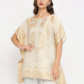 Brocade French Design Off-White Poncho
