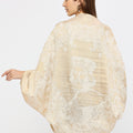 Royalty Pattern White Brocade Shrug
