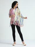 Multicolor Paisley Printed Polyester Scarf