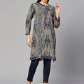 Viscose Paisley Printed Multicolor Kurta