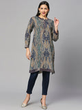 Multicolored Paisley Printed Viscose Kurta