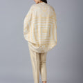 Brocade Floral Pattern White Shrug