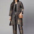 Brocade Navy Paisley Design kimono