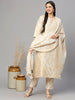Brocade Off white Rose & Petal Design Kurta Set