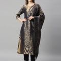 Brocade Navy Floral Design Kurta Set