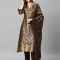 Brocade Brown Ornament Design Kurta