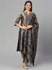 Brocade Navy Blue Italian Ornament Design Kurta