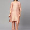 Brocade Pink Paisley Design Kurta