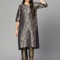 Brocade Navy Tapestry Design Kurta