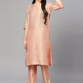 Brocade Pink Tapestry Design Kurta