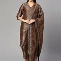 Brocade Brown Paisley Design Kurta