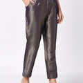 Navy Dobby Brocade Pant