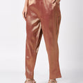 Wine Plain Weave Brocade Pant