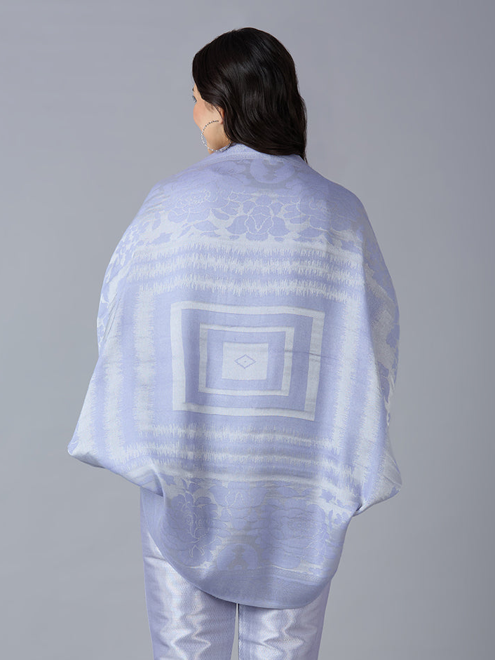Brocade Roman Pattern Lilac Shrug