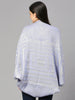 Floral Pattern White Brocade Shrug