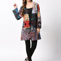 Multicolor Velvet Real Patchwork Kimono