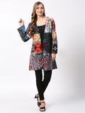 Multicolor Velvet Real Patchwork Kimono