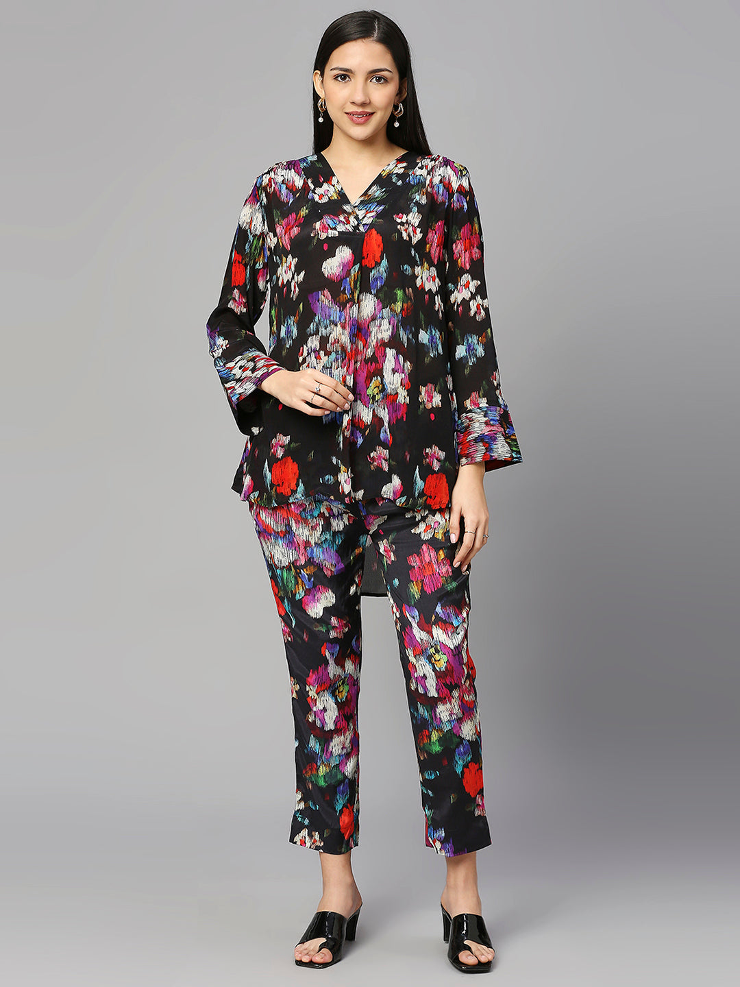 Black Viscose Co-Ord Set