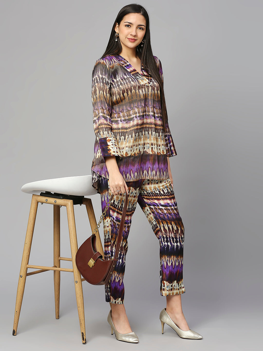 Multicolor Abstract Printed Co-ord Set