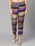 Multicolor Abstract Printed Viscose Pant