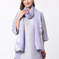 Lavender Georgette Scarf with Brocade Trims