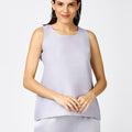 Lavender Silver Brocade Sleeveless Top
