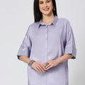 Viscose Lavender Top with Brocade Trims