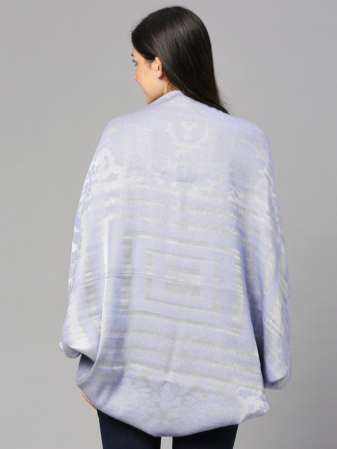 Brocade Floral Design Lavender Shrug