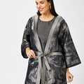 Brocade Floral Design Navy Kimono