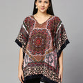 Velvet Ethnic Pink Short Kaftan