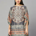 Multi Paisley Brocade Poncho