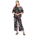 Black Ikat Pleated Co-Ord Set