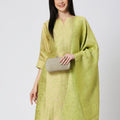 Brocade Lime Ornament Design Kurta