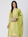 Brocade Lime Gold Italian Ornament Design Kurta