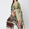Viscose Floral Green Kurta Set