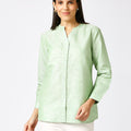 Metallic Emboss Design Green Shirt