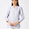 Metallic Emboss Design Lavender Shirt