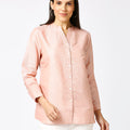 Metallic Emboss Design Pink Shirt