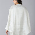 Brocade Roman Pattern White Shrug